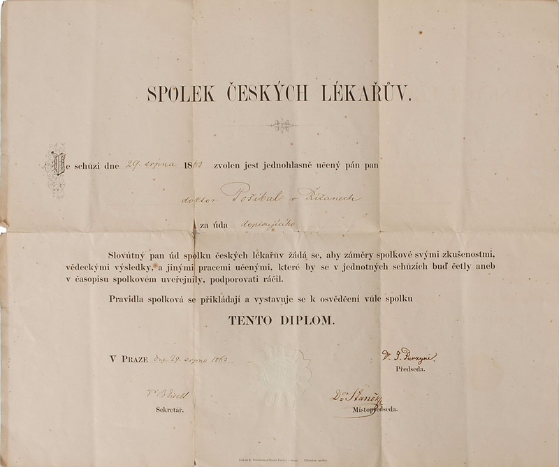 Lot 257 Jan Evangelista Purkyne Signed Document