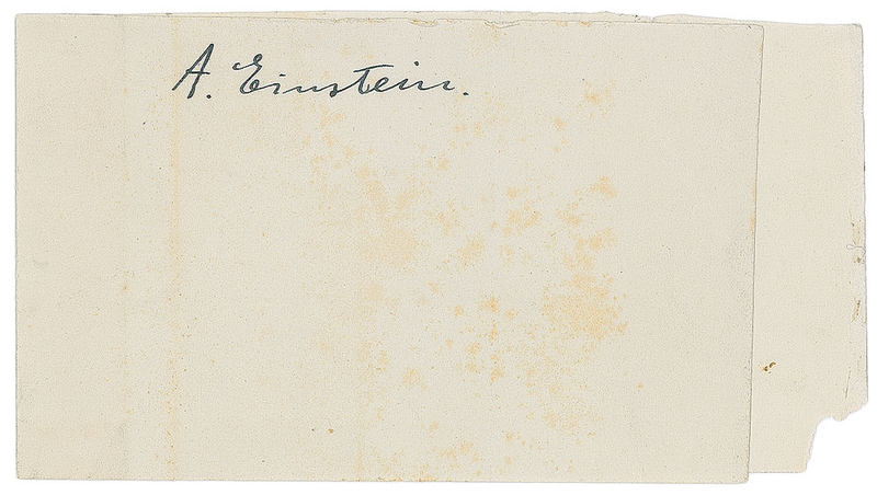 Lot 246 Albert Einstein Signature