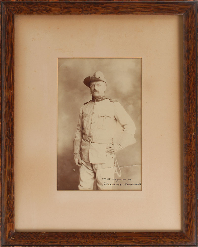 Lot 82 Theodore Roosevelt: Crystal-clear uninscribed Rough Rider portrait