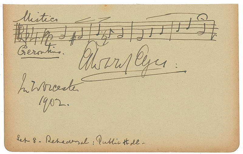 Lot 654 Edward Elgar Signed Musical Quote