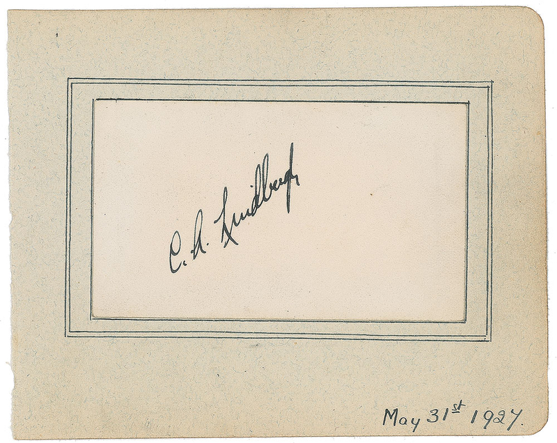 Lot 465 Charles Lindbergh Signature