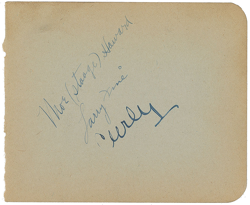 Lot 797 Three Stooges Signatures
