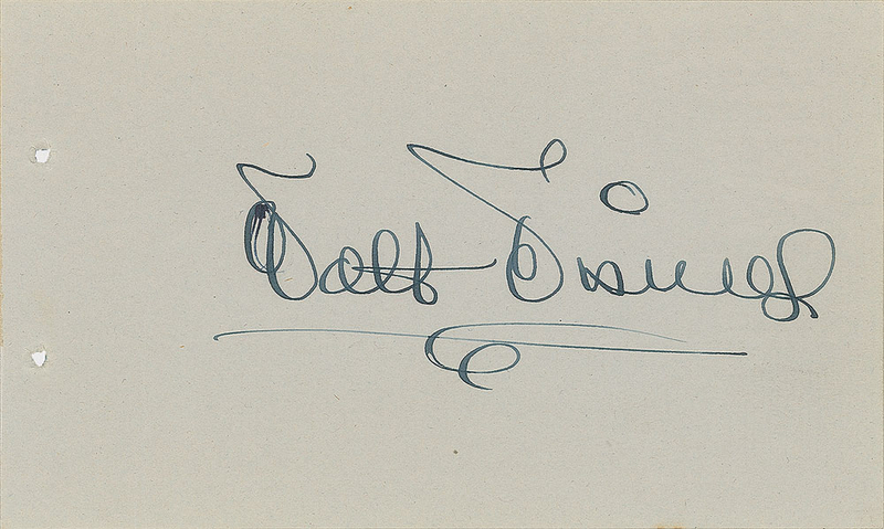 Lot 551 Walt Disney: Stunning late 1940s signature