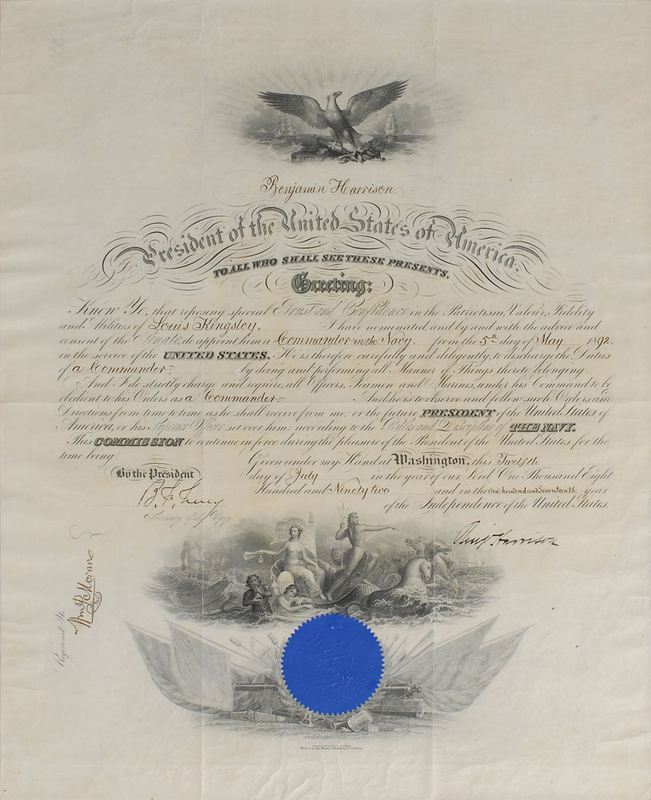 Lot 79 Benjamin Harrison Signed Document