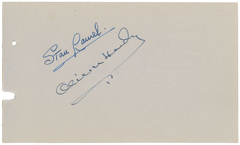Lot 791 Laurel and Hardy Signatures