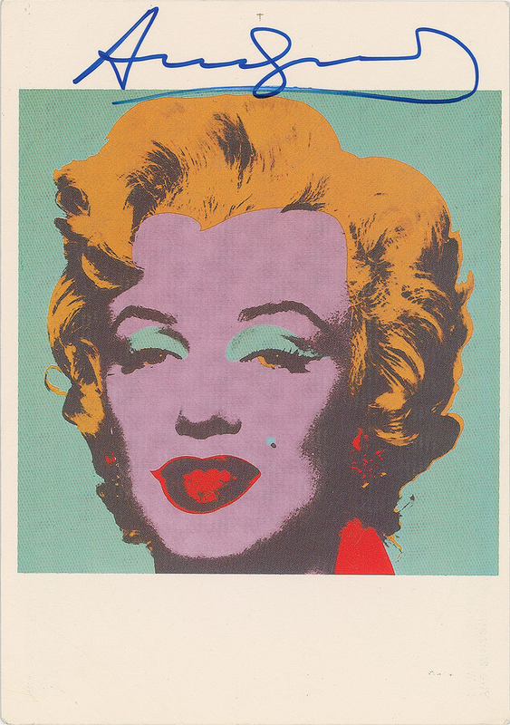 Lot 543 Andy Warhol Postcard
