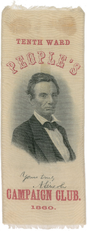 Lot 59 Abraham Lincoln Campaign Ribbon