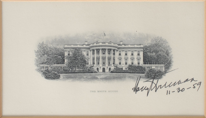 Lot 162 Harry S. Truman Engraving
