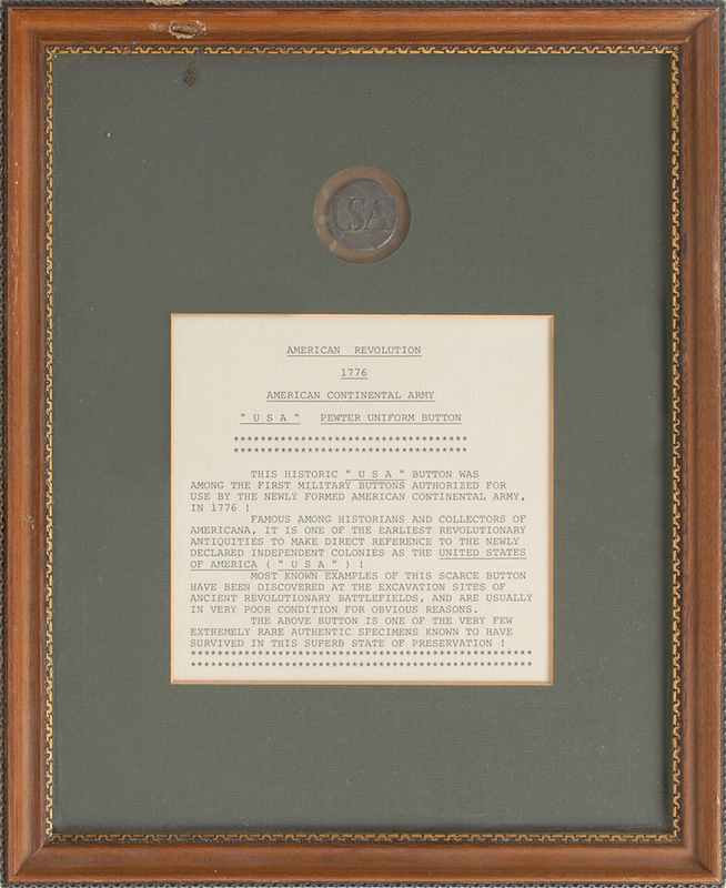 Lot 399 Continental Army Button