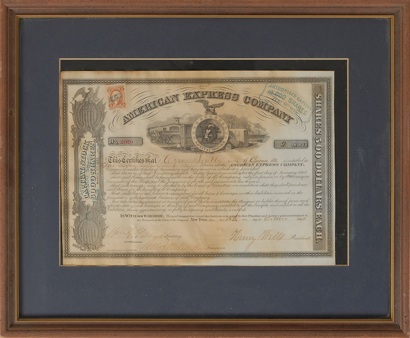 Lot 236 Henry Wells and William Fargo Signed Document