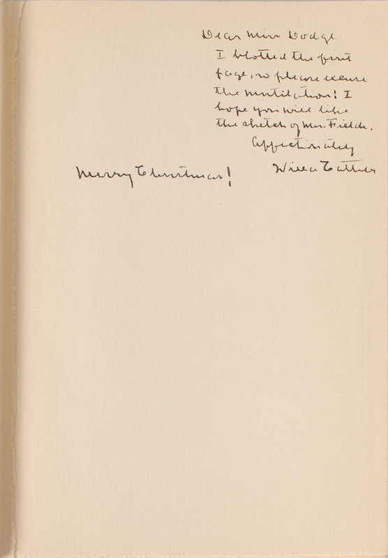 Lot 610 Willa Cather Book