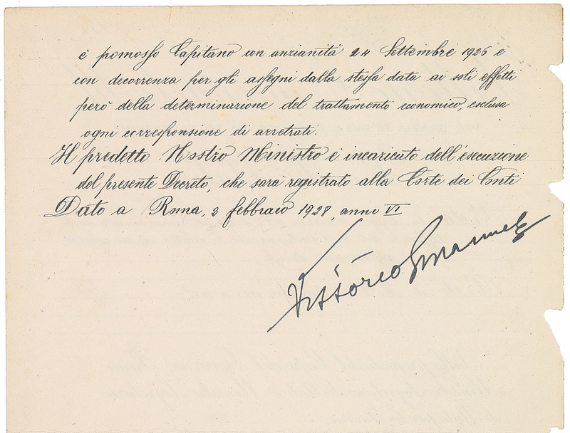 Lot 366 Benito Mussolini and Vittorio Emanuele III Signed Document
