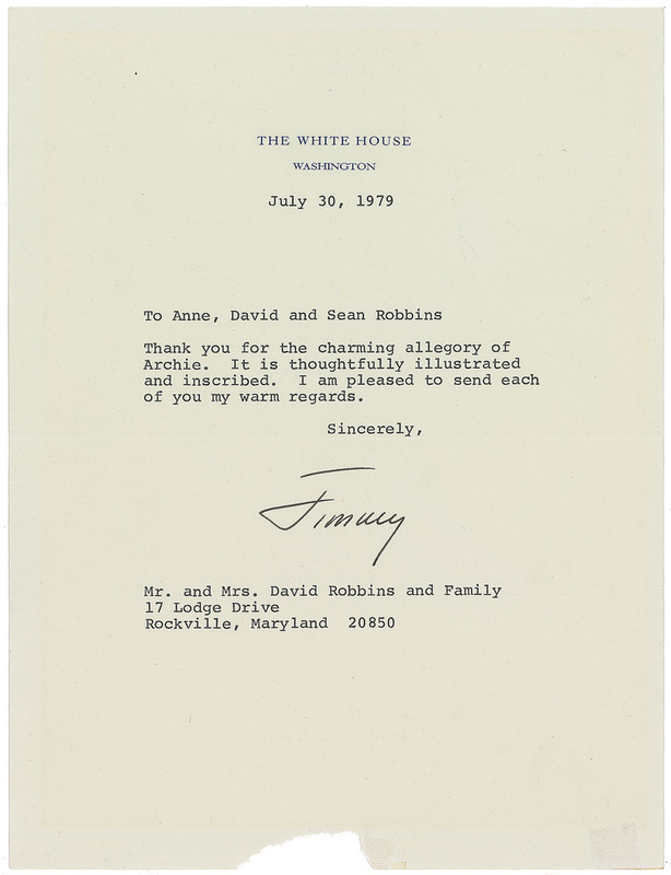 Lot 178 Jimmy Carter Typed Letter Signed
