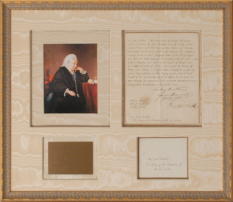 Lot 291 Queen Victoria Signed Letter