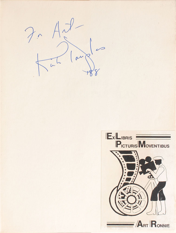 Lot 809 Kirk Douglas Book