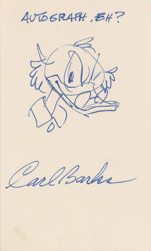 Lot 546 Carl Barks Sketch