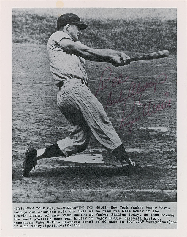 Lot 867 Roger Maris Signed Photograph