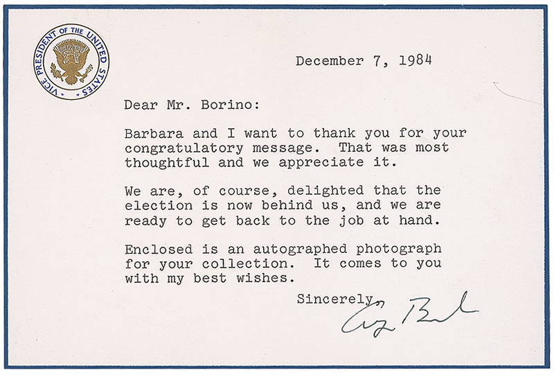 Lot 200 George Bush Typed Letter Signed