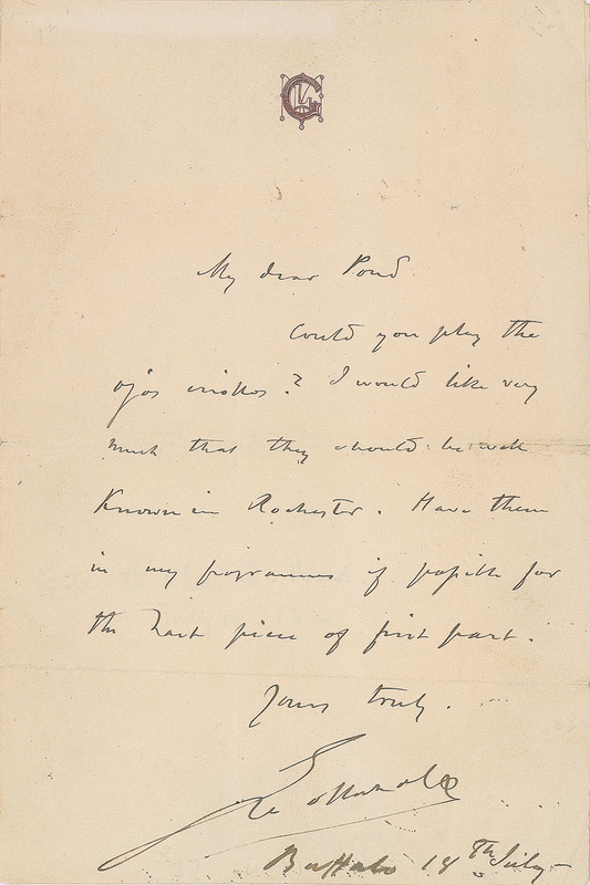 Lot 656 Louis Moreau Gottschalk Handwritten Letter Signed