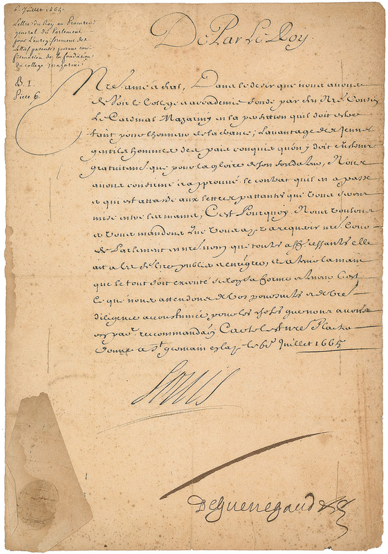Lot 289 King Louis XIV Signed Document