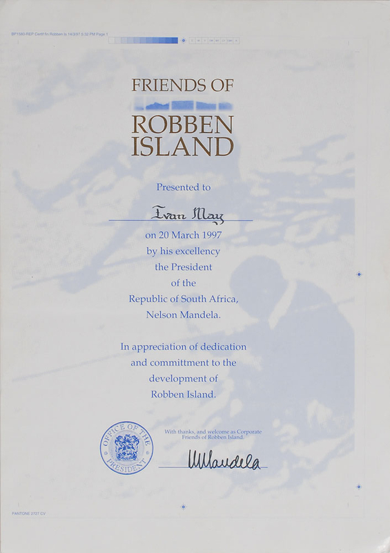 Lot 308 Nelson Mandela Signed Document