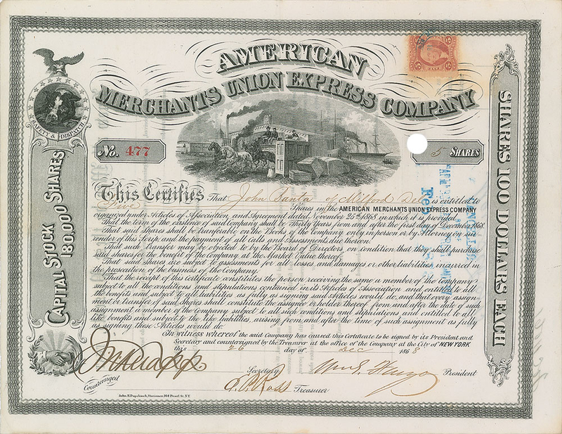 Lot 335 William Fargo Signed Document