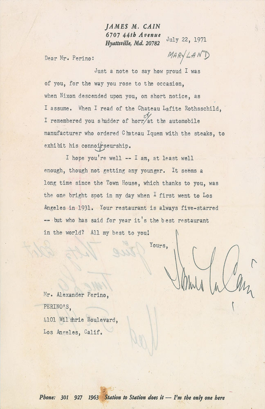 Lot 608 James M. Cain Letters