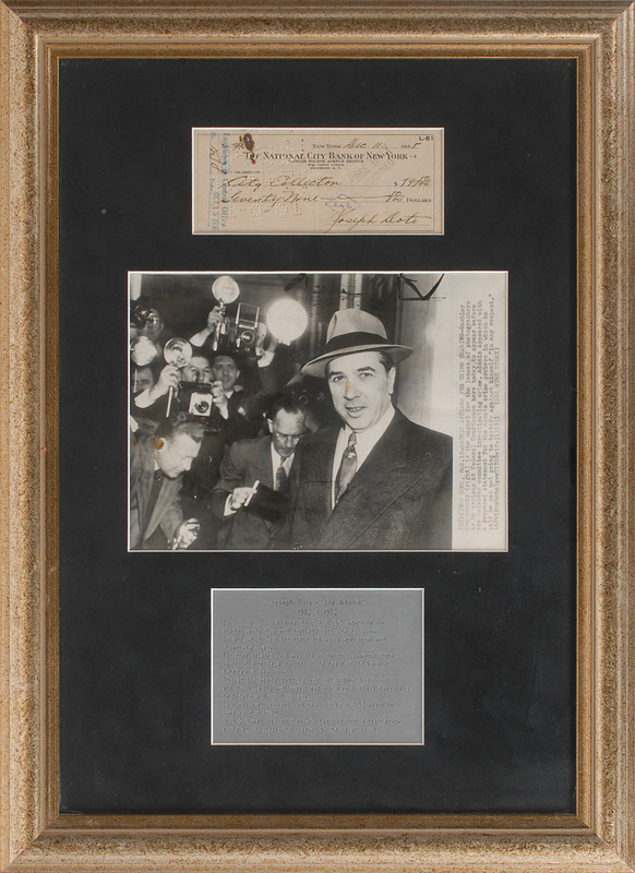 Lot 228 Joe Adonis Check