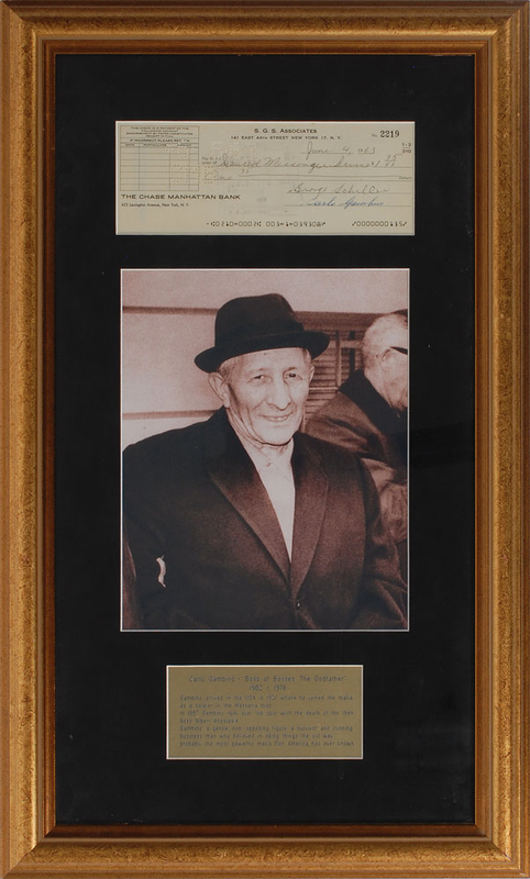 Lot 230 Carlo Gambino Check