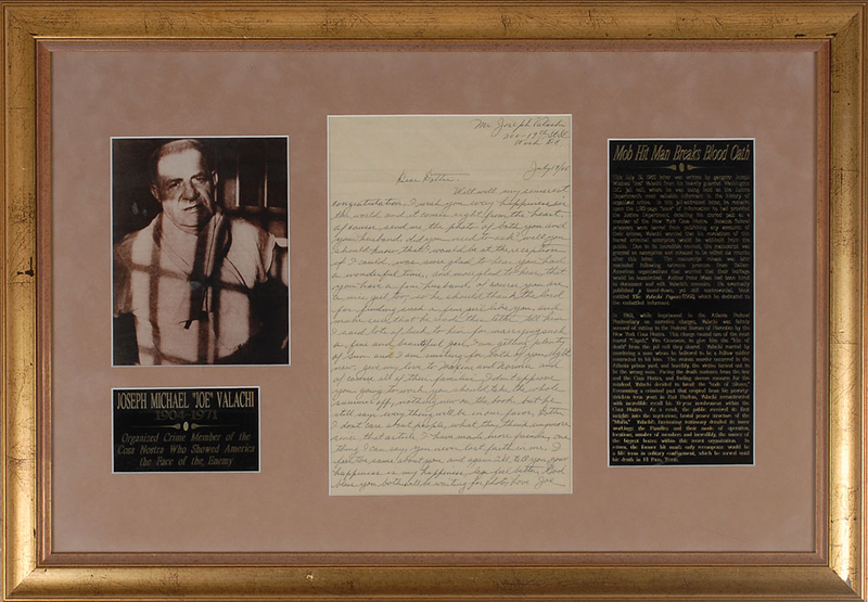 Lot 235 Joseph Valachi: The Cosa Nostra turncoat
