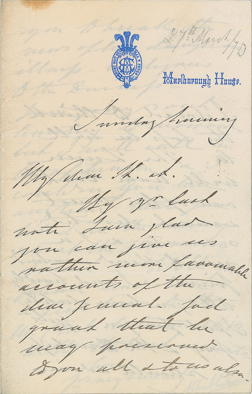 Lot 346 King Edward VII Handwritten Letter Signed