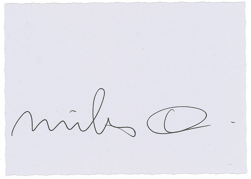 Lot 718 Miles Davis Signature