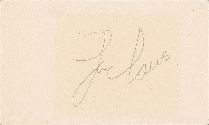 Lot 865 Joe Louis Signature