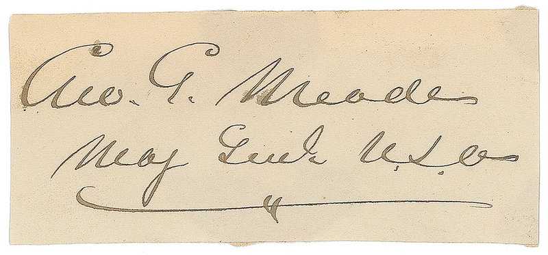 Lot 450 George G. Meade Signature