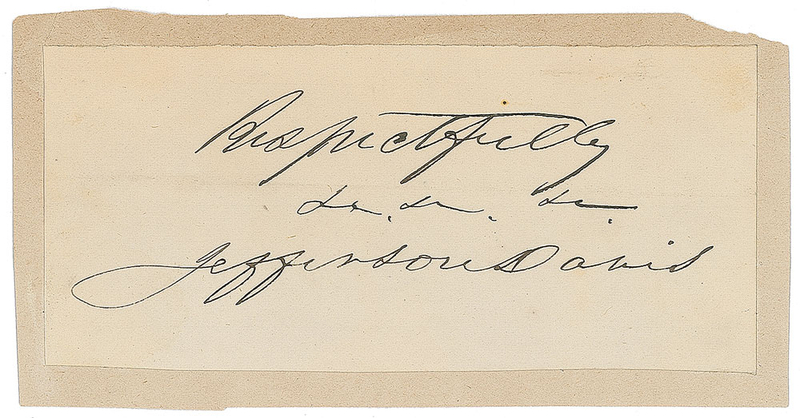 Lot 407 Jefferson Davis Signature