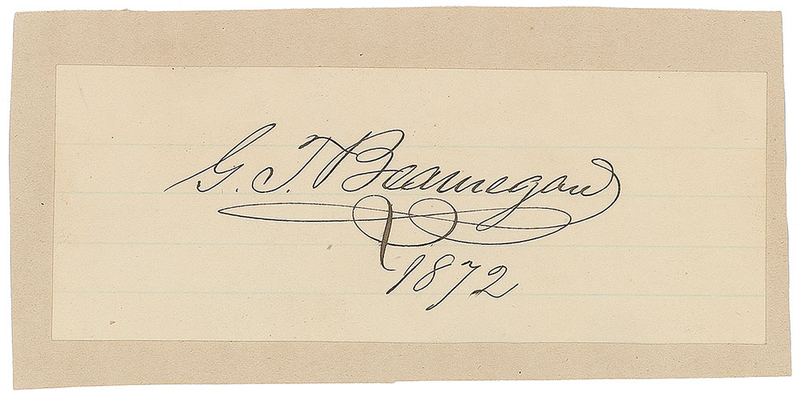 Lot 435 P. G. T. Beauregard Signature