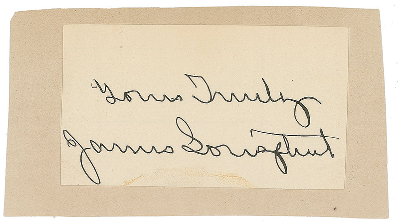 Lot 447 James Longstreet Signature