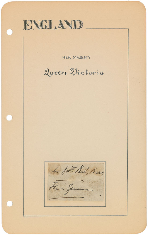 Lot 375 Queen Victoria Signature