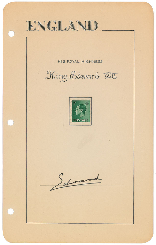 Lot 348 King Edward VIII Signature
