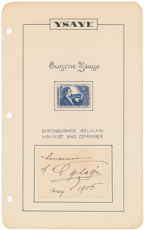 Lot 679 Eugene Ysaye Signature