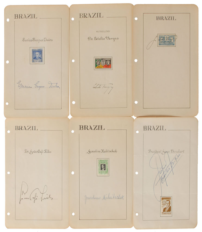 Lot 319 Brazilian Presidents Signatures