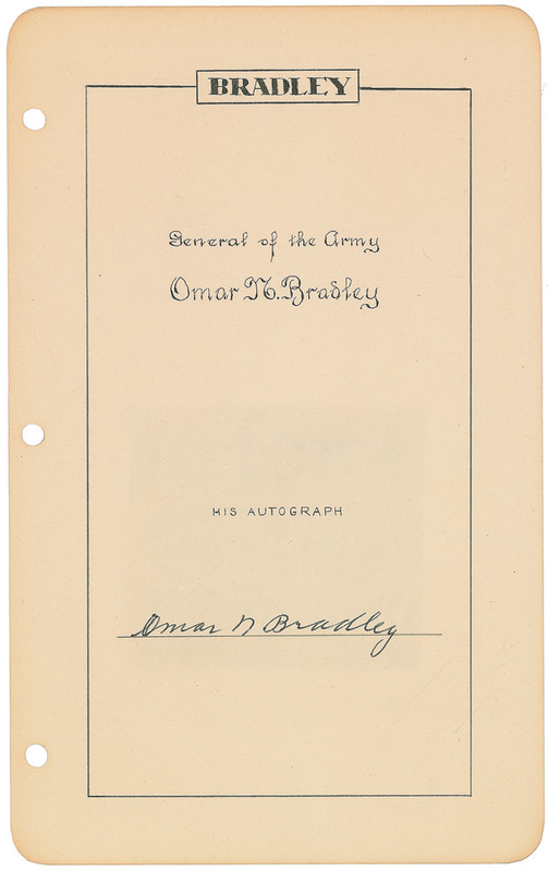 Lot 452 Military Leaders Signatures