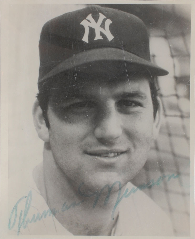 Lot 868 Thurman Munson: Scarce rookie-era signed headshot