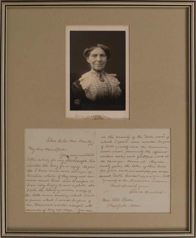 Lot 303 Clara Barton: Desirable pairing from the Red Cross founder