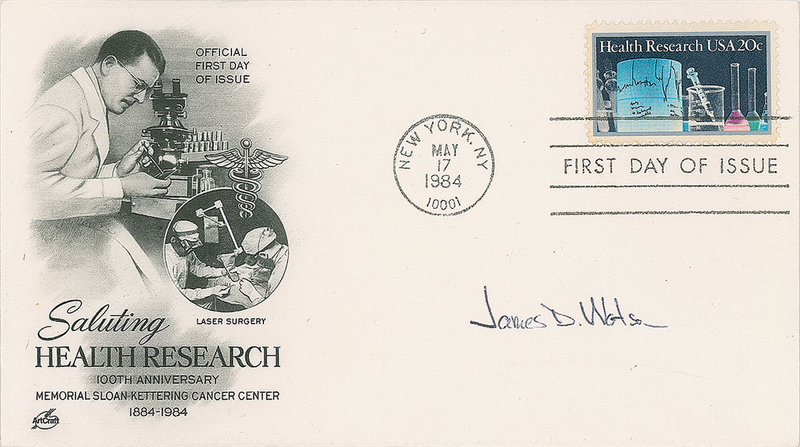 Lot 329 DNA: Watson and Crick First Day Cover