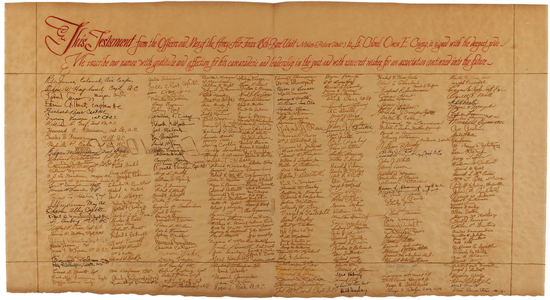 Lot 189 Ronald Reagan: “Ronald Reagan Capt AC” signs as a member of the first Motion Picture Unit