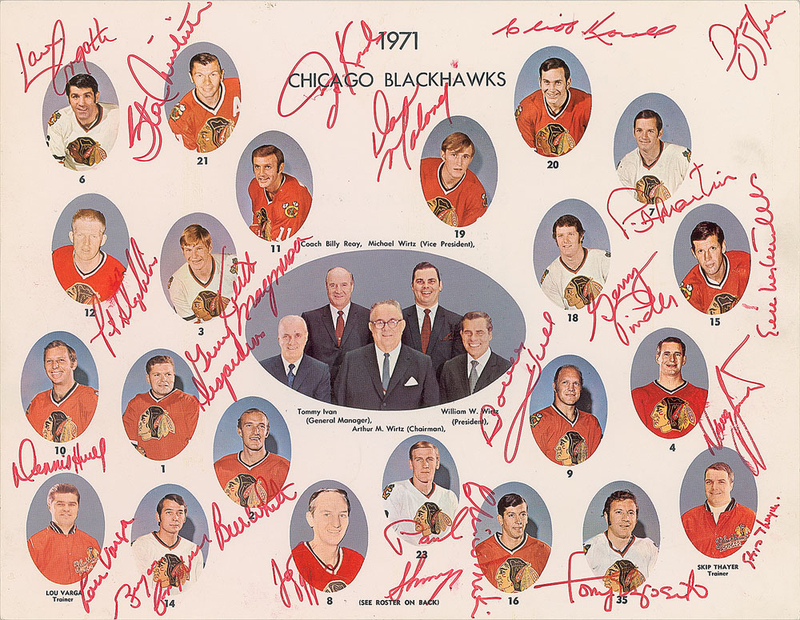 Lot 879 Chicago Blackhawks Signed Photograph