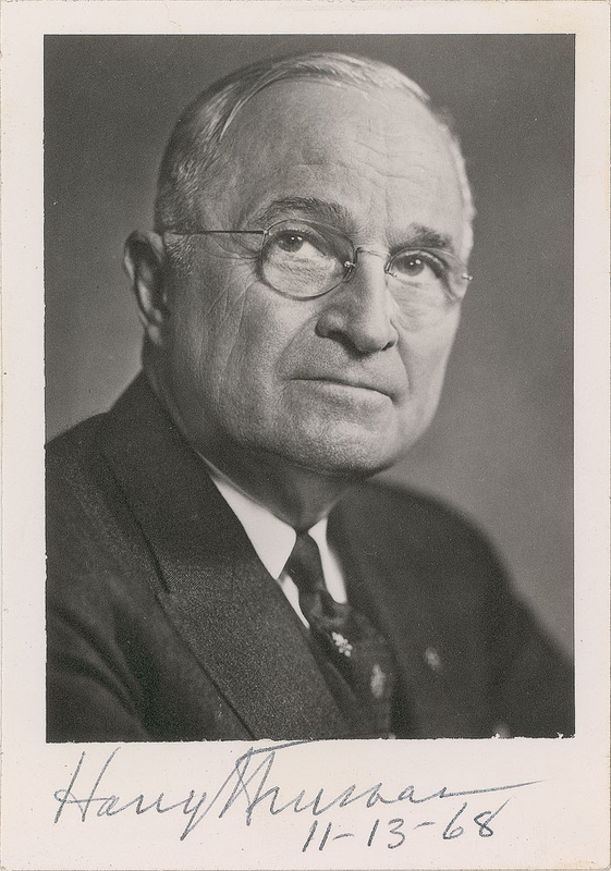 Lot 164 Harry S. Truman Signed Photograph