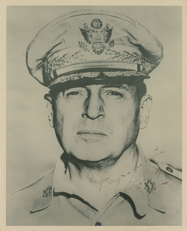 Lot 419 Douglas MacArthur Signed Photograph