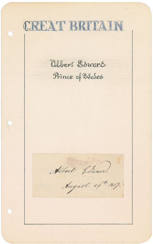 Lot 347 King Edward VII Signature